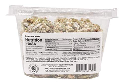 Miniatura 9 de Country House Variedad de bocadillos de nueces (8 unidades) con chía y linaza, ingredientes naturales y fáciles de leer, sin sabores artificiales o