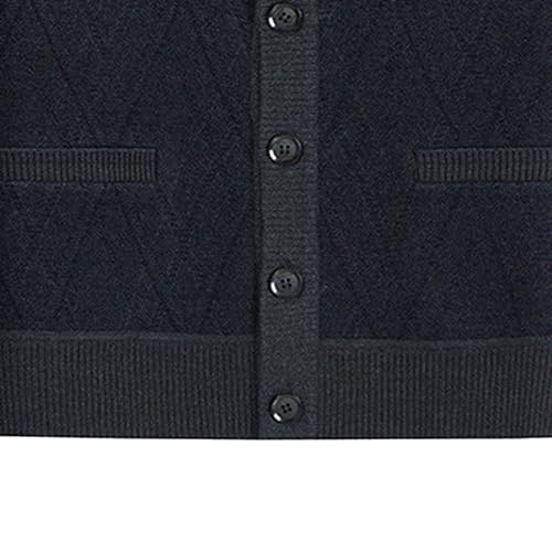 Men's Knit Cardigan Casual Sweater Long Sleeve Soft Open Front Sweater Button Down Fall Winter Sweaters 5
