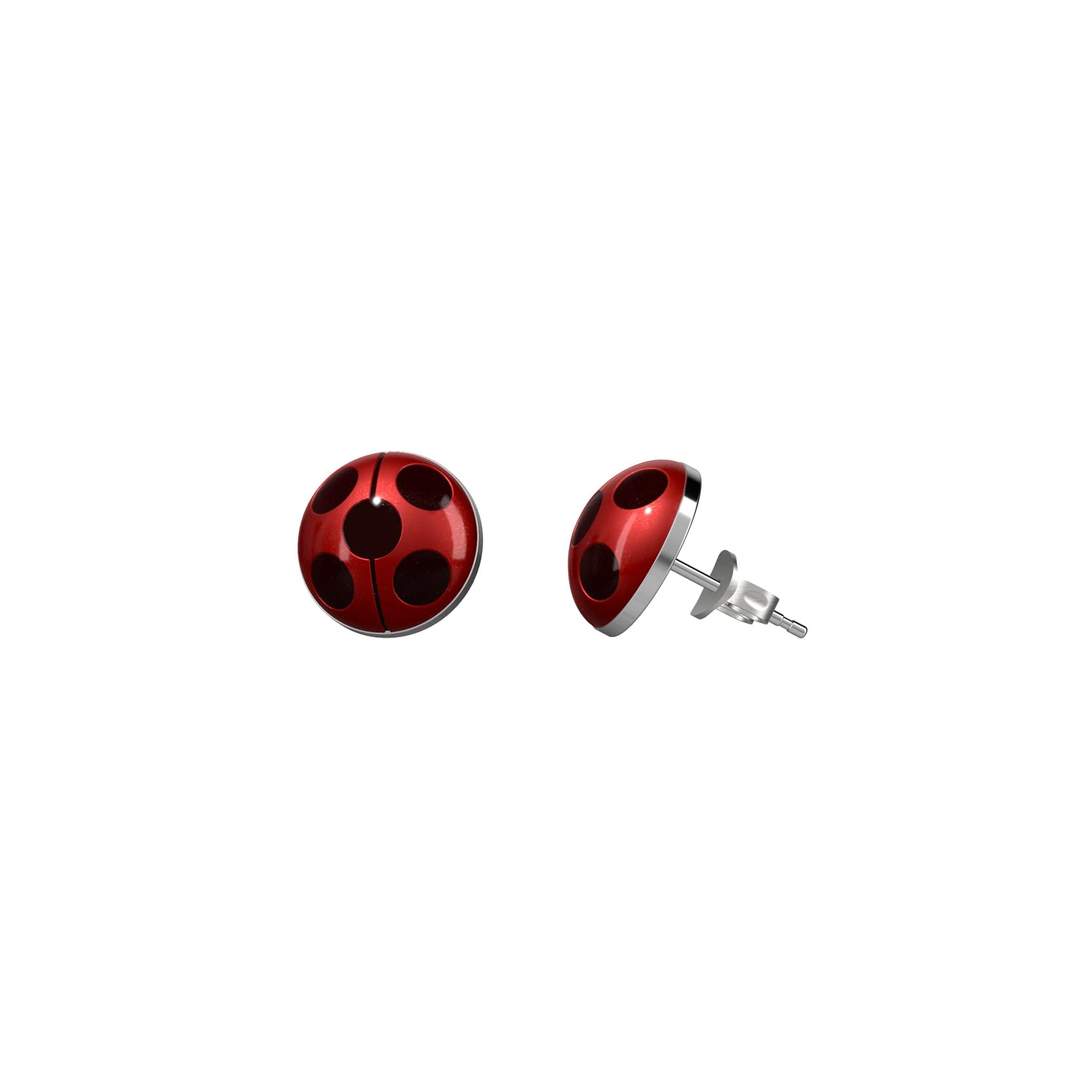 ZAG STORE - Miraculous Ladybug - Orecchini Ladybug, nessun tipo di metallo, Acciaio inossidabile