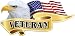 ProSticker 900 (One) 3" X 6" American Pride Series "Veteran" Bald Eagle Decal Sticker