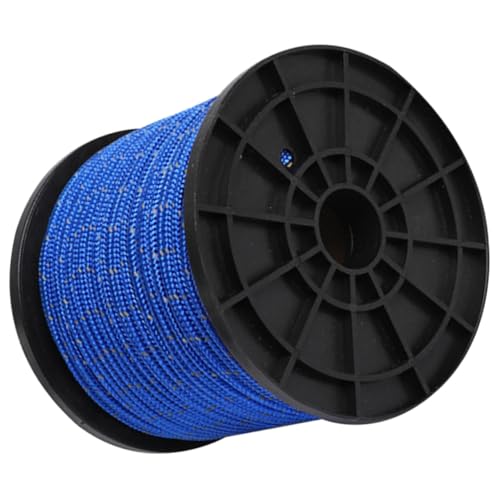 Cuerdas reflectantes de 4 mm azul para tiendas de campaña y camping al aire libre 50 m