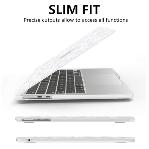 Image of AKIT for MacBook Air 15 inch Case M5 M4 M3 M2 Chip 2026-2023, Leopard White