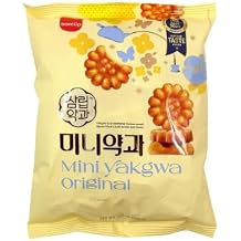 Mini Yakgwa Korean Honey Cookie Snack, Traditional Korean Dessert, Soft & Chewy Sweet Snack, Individually Sized Pieces, Perfect with Tea or Coffee, 7.05 oz 200g