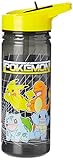 Pokemon Plastic Drinking BPA Free Water Bottle with Removable Straw, Pikachu Print, Leakproof Lid, Reusable, Lightweight, Durable Perfect for Kids & Adults-600ml, Multi, One Size
