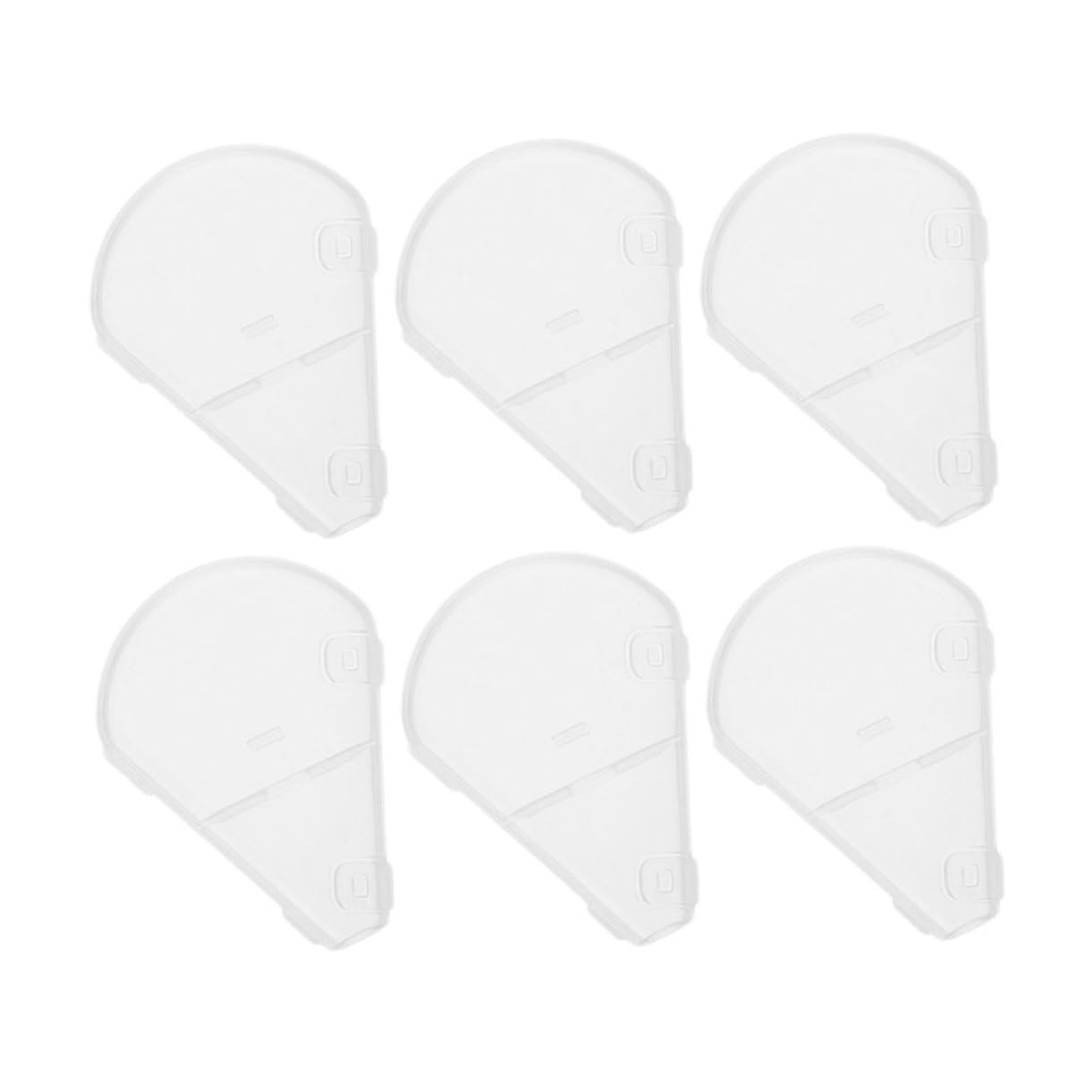 Beatifufu 6pcs Makeup Brush Cover Set Plastic Highlight Brush Protector Cloche Guard Reusable Lightweight