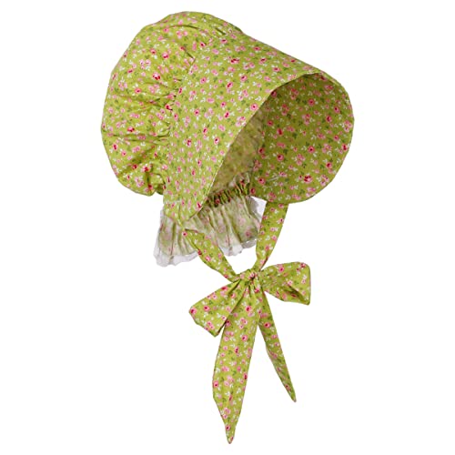 Graceart Pioneer Costume Colonial Prairie Dress For Girls 100% Cotton (Yellow Green,Size-14) #TOP4