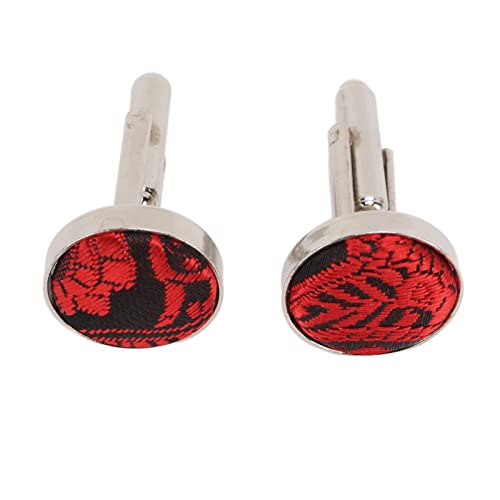 Conjunto de gravata, gravata formal de tecido vermelho, kit de gravata com design de padrão criativo
