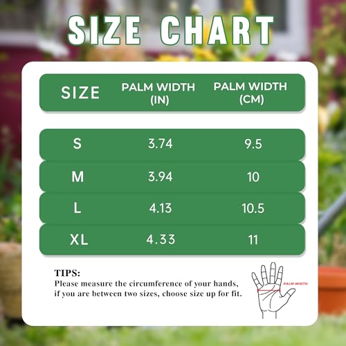 Image of HANDLANDY Rose Pruning Gloves for Men Women, Thorn Proof Gardening Gloves | Long Leather Gardening Gloves, Breathable Leather Gauntlet, Best Garden Gifts & Tools for Gardener (Grass Green, L)