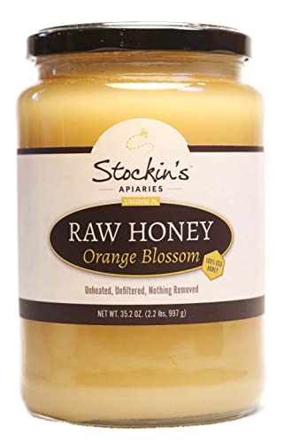 Miel de Flor de Naranja Cruda Stockin's Apiaries 35.2 Fl Oz