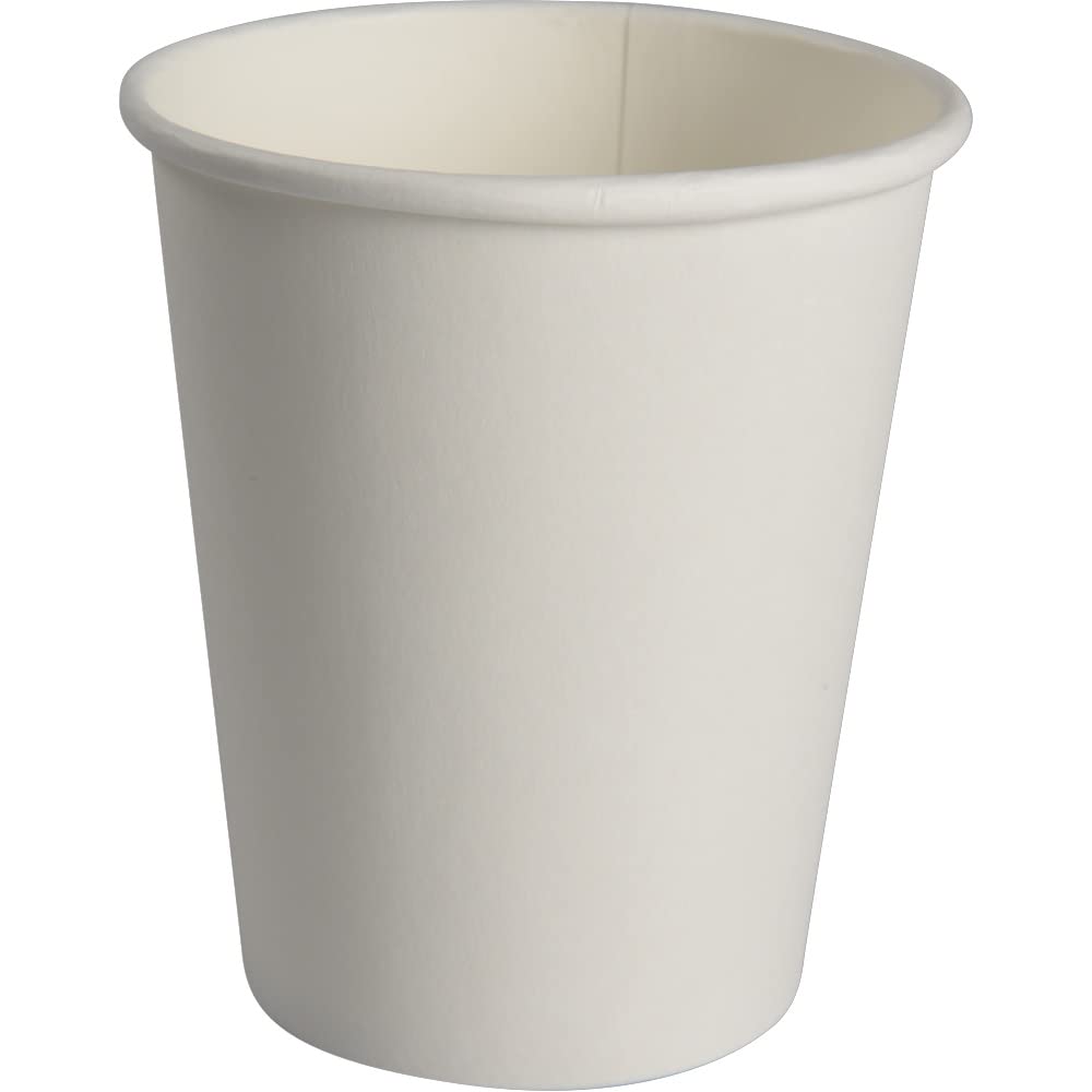 ABENA Gastro-Line Disposable Hot Cup for Coffee, Tea & Other Hot Beverages, Plastic Free, 100% Compostable Design For Eco-Labelled Consumers, Keeping Your Coffee Warm On-The-Go - White 24 cl