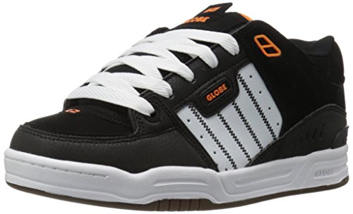 Image of Globe Mens Fusion Skate Shoes, Black /White /Orange, 14 M US