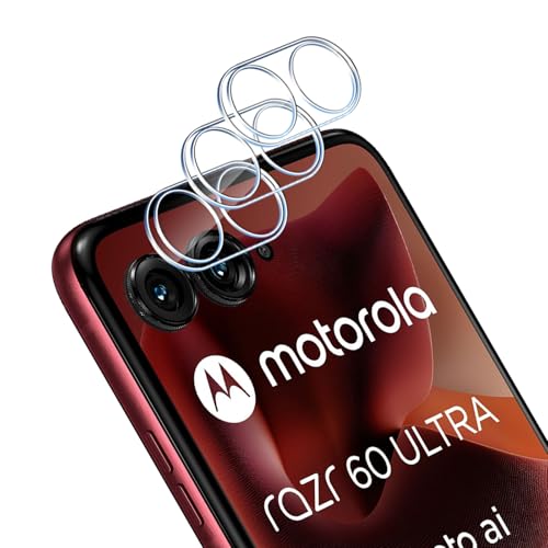 HidWee 3 Piezas Protector de Lente Cámara Compatible con Motorola Moto Razr 60 Ultra Protector de Cámara, 9H Dureza, Anti-Arañazos, HD Sin Burbujas, Antihuellas