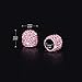 SAVORI Valve Caps, 4 Pack Handmade Crystal Rhinestone Tire Caps, Attractive Dustproof Accessories for Car (Pink)