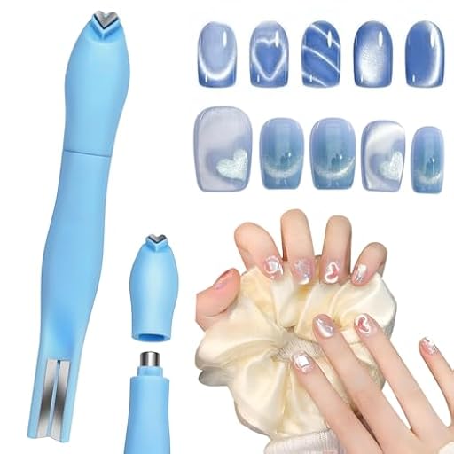 Imán para uñas 3 en 1 con forma de ojo de gato, herramienta versátil para esmalte de gel con forma de corazón, accesorio multifuncional para salón de bricolaje en casa, estudio, color azul. | Ya disponible en tu tienda friki favorita! En mundofriki.es!