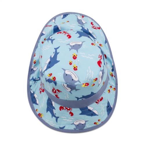 Image of VRITRAZ Sun Protection UPF50+ Bucket Hat Toddler Summer Beach Play Hats with Neck Flap for Girl, Boy, Kids Summer Hat, Bucket Hat for Kids Ages 3-10 Years