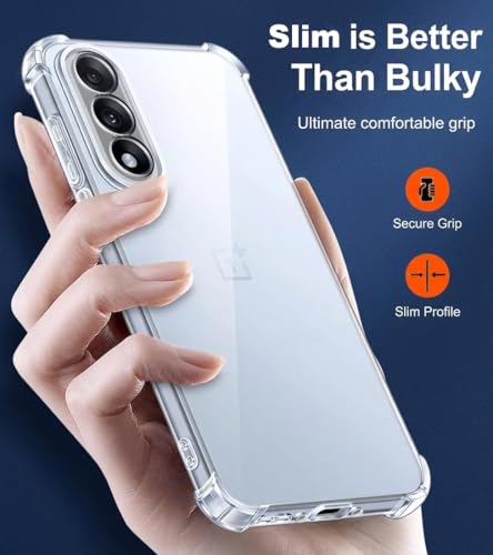 Image of Fashionury 3D Raised Transparent Crystal Clear Back Cover for OnePlus Nord 5 | Shockproof Design | Anti-Slip Grip | Camera Protection | 360 Degree Protection Mobile Case