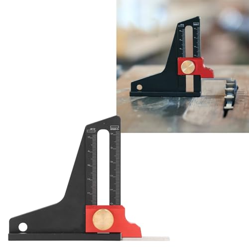 Calibro di Altezza in Lega di Alluminio 0-50 mm Strumento per Lavorazione del Legno Righello di Profondità
