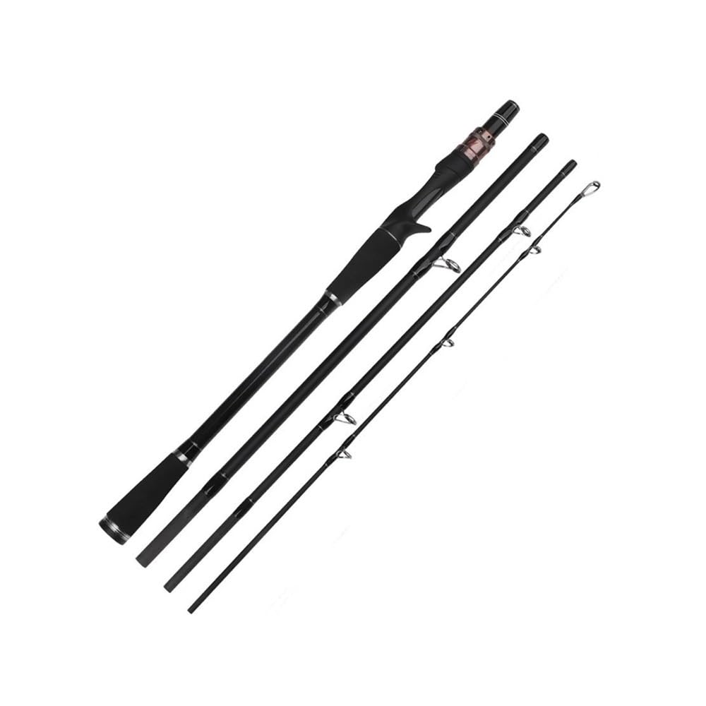 Canna da Pesca per Torrente Canna da Pesca con Esche Artificiali a 4 sezioni H Power in Fibra di Carbonio, Peso dell'esca 14-35 g Canna da Pesca compatta(1.8m)