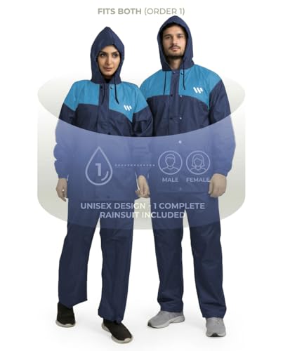 Image of Ranger Unisex 1 Set Rain Suit with Hooded Jacket & Trouser | TPU Coated Bike Riding Wear with Seam Sealed Protection