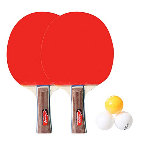 FAVOMOTO Pong Paddle Set Raquete de Tênis de Mesa para 2 Jogadores Raquete de Bastão de Pong Rack pa