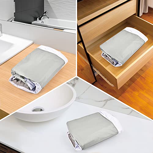 Faltbare Aufblasbar Badewanne für Erwachsene 90x56cm Klappbare Groß MäNner Eisfass Badewanne für Eisbad Dusche Mobile Erwachsene Kinder Spa Soaking (Grau)