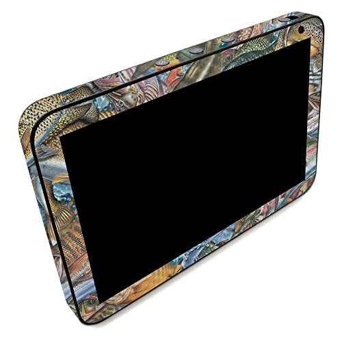 Image of MightySkins Carbon Fiber Skin Compatible with Amazon Echo Show 8 (Gen 2) - Action Fish Puzzle | Protective, Durable Textured Carbon Fiber Finish | Easy to Apply