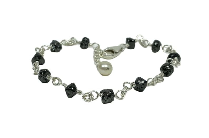 Bracelet en argent sterling et diamant LKBEADS chic et épuré 18cm