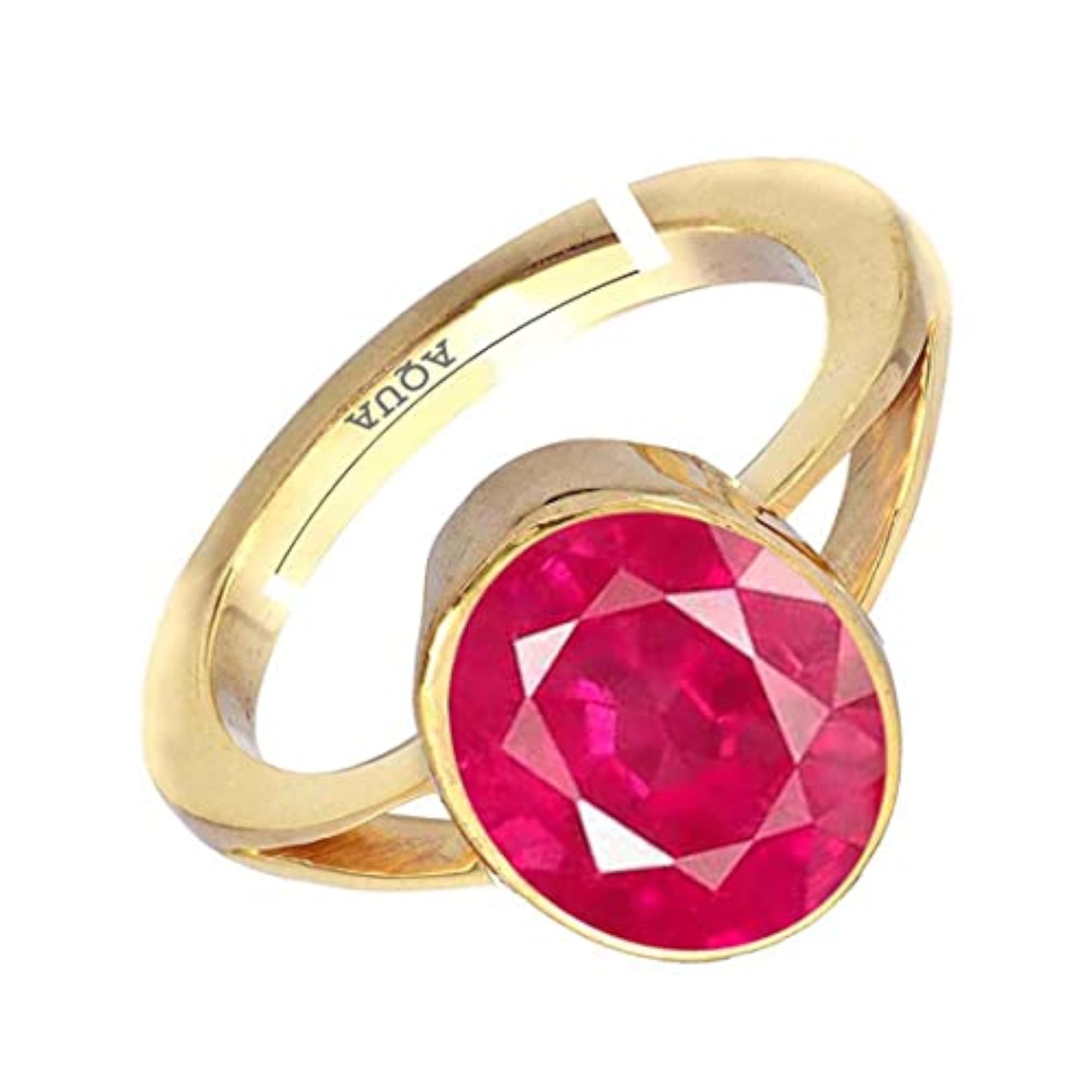 Men's 6.25 Ratti Ruby Panchdhatu Gold Plated Adjustable Ring