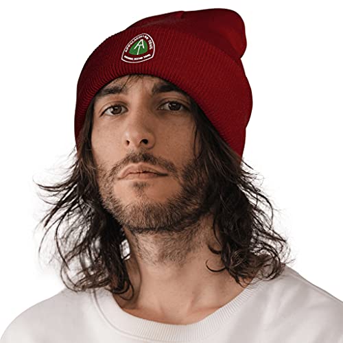 Image of Embroidery Goth Beanie Knit Hats for Men & Women, Embroidery Winter Hats Skull Cap