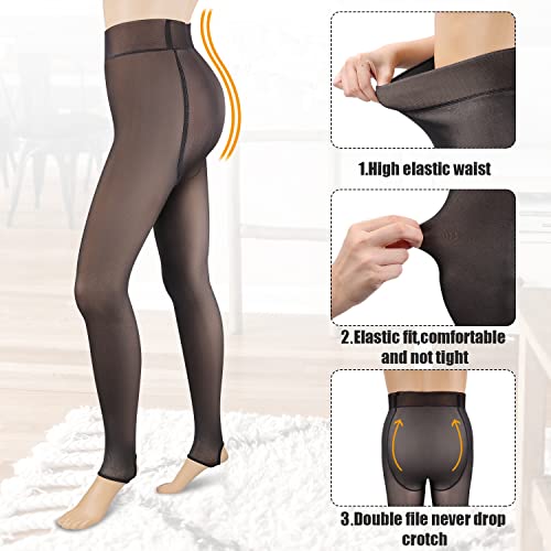 80g Pantyhose Thin Tights Women, No Fleece Foot Stepping Pantyhose Spring Warm Sheer Tight Leggings Leggings Stretch Fake Translucent Tights3
