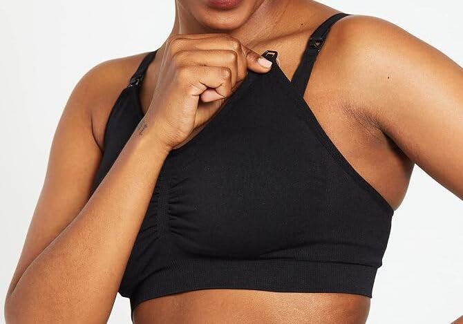 Image of Motherhood Maternity Women's Wireless Clip Down Seamless Nursing Bra for Breastfeeding