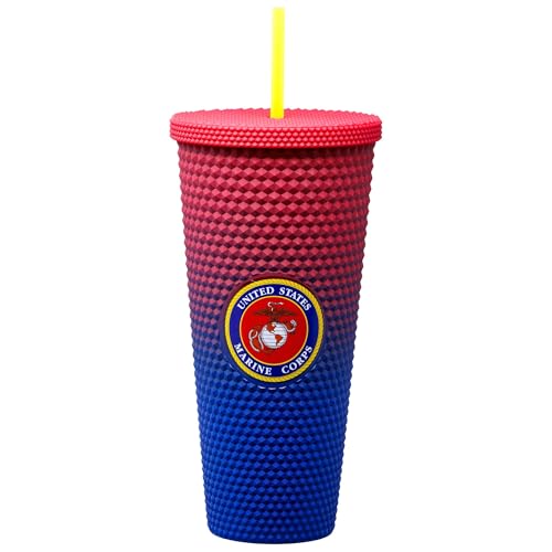 Image of Spoontiques Marines 32oz Acrylic Studded Travel Cup