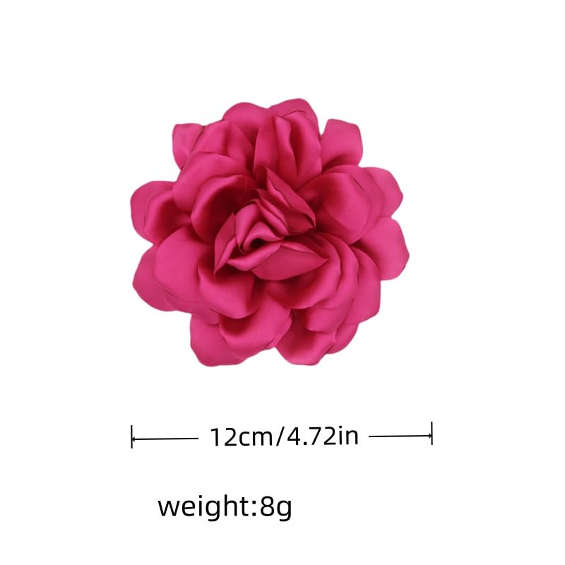 Image of Rose Brooch and Pin for Women Elegant Delicate Flower Pin Shawl Clip Duck Beak Clip for Women's Dress Banquet Party Jewelry Gift