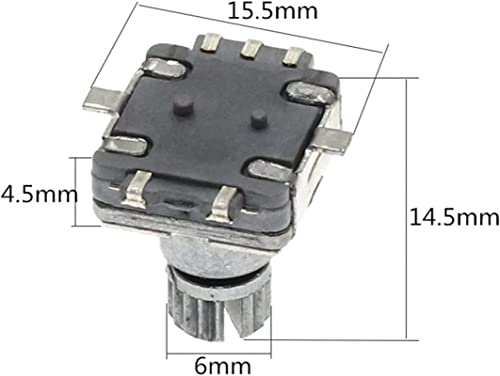 Interrupteur d'encodeur EC11 5 pin SMD potentiomètre rotatif numérique arbre prune 10 mm - 4