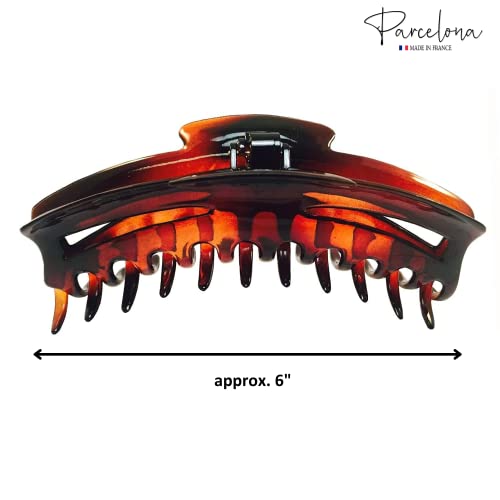 Parcelona French Bend Tortoiseshell Claw Clip 6 inch — view 7