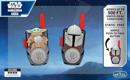 Image of eKids Walkie Talkies for Kids, Static Free Indoor and Outdoor Toys for Kids (The Mandalorian)