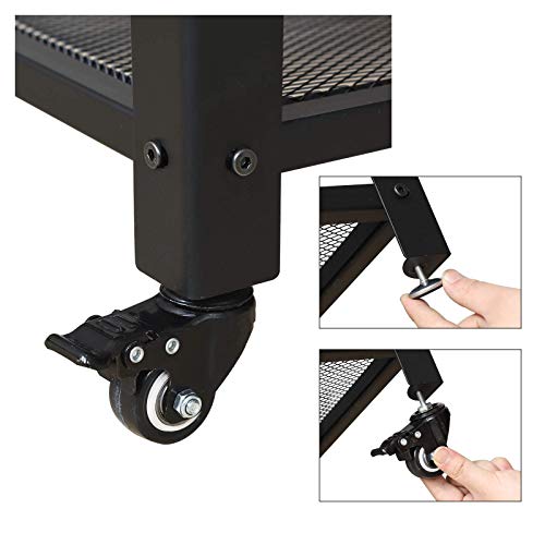 Ibuyke Industrial Printer Stand, 3-Tier Printer Cart For Storage, Printer Table With Storage Rack For Home Or Office, Rustic Brown And Black Gl-Tmj011H #TOP6