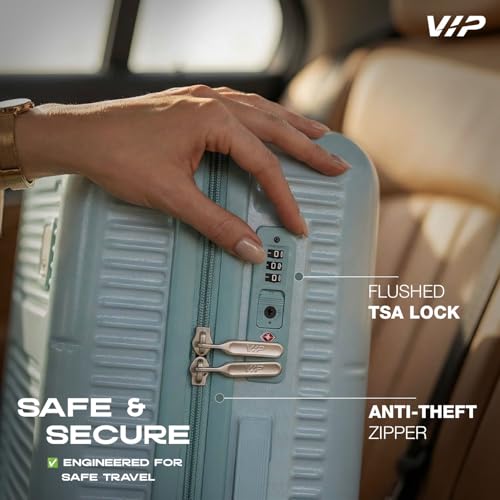 Image of VIP Vero Cabin /Medium /Large Trolley Bag| Slide Button Flushed TSA Lock | 8 Wheels | 3 Years International | Champagne /Lavander /Surf Spray