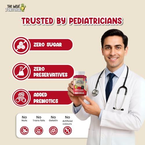 Image of Athlete 0 Sugar Calcium + Vitamin D Gummies | Added Prebiotics | 5-15 Years | Bone Strength, Growth & Teeth Health | Super Strawberry Flavor | 30 Gummies | The Wise Tortoise TWT