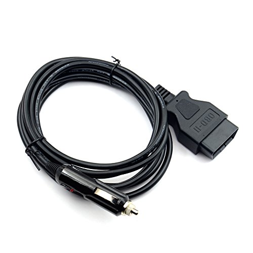 VSTM OBD II Vehicle ECU Emergency Power Supply Cable Memory Saver (3Meter) with Alligator Clip-On 12V Car Battery Cigarette Lighter Power Extension Socket