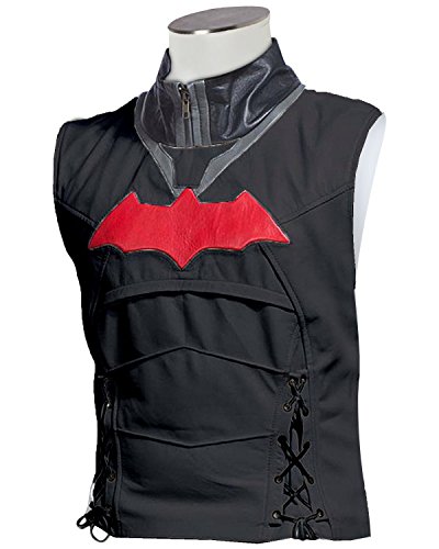 Replica Style Red Hood Men's Faux Leather Jacket + Vest2