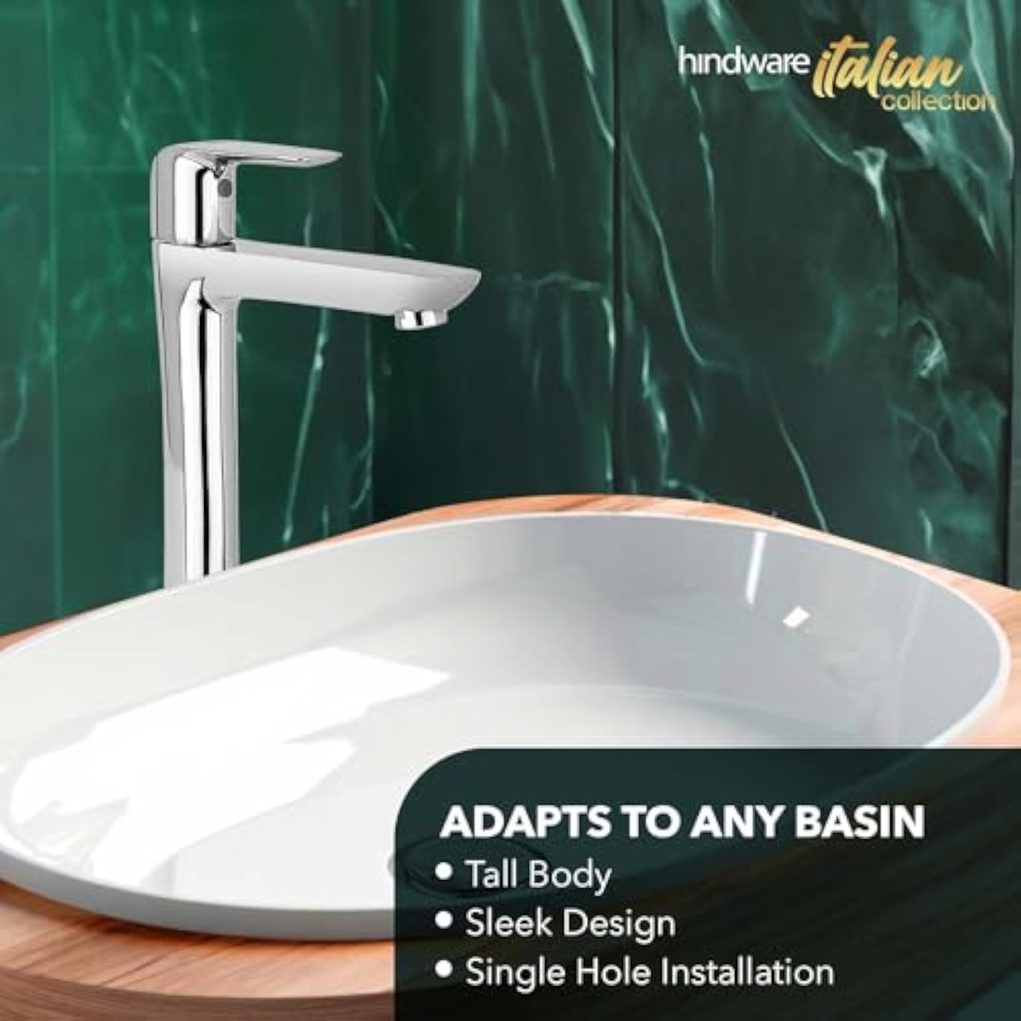 Italian Collection Fluid Pillar Type Water Tap, Brass