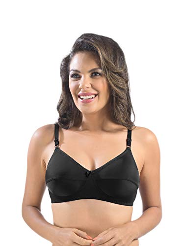 Image of SONARI Womens Cotton Everyday Bra | Non Padded, Wire Free, Comfortable Bra with Seamed Cups | Medium Coverage, Hook and Eye Closure for Everyday Wear | Adjustable Strap for a Customized Fit - Loreal
