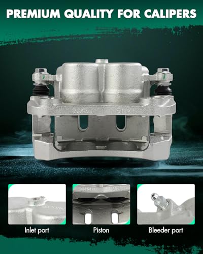 Image of SCITOO Front Left Brake Caliper with Bracket 19B3339 Compatible for Infiniti for QX56 2007-2013,for Infiniti for QX80 2014-2022,for Nissan for Armada 2006-2015 2017-2022