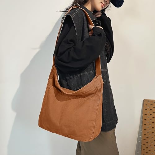 Bolso Tote de Lona para Mujer Grande Hobo Cruzado Casual miniatura 3