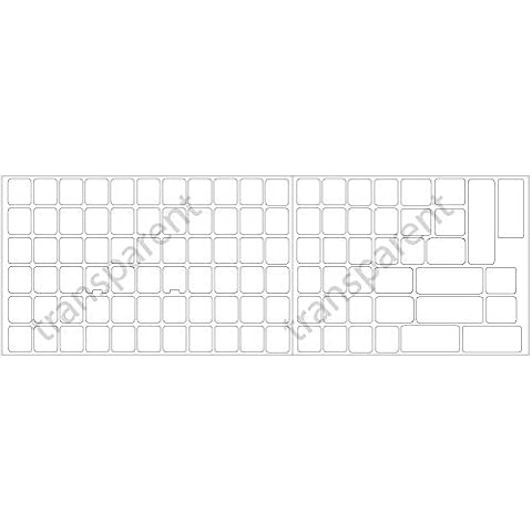 4Keyboard Blank Transparent Keyboard Decals for Desktop, Laptop and Notebook Cover