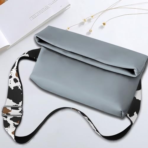 Image of Coldinair Black Brown Cow Print Purse Straps Replacement Wide Crossbody Bag Strap Adjustable Wide Guitar Straps for Handbags Luggage Strap