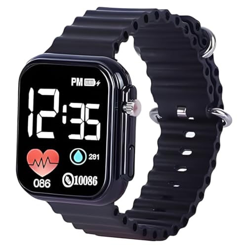 Image of XENTON Kids Digital Watch for Boys & Girls | LED Display Wrist Watch | One Touch Time & Date Display | Adjustable Strap | Lightweight Casual Watch for Kids Boys