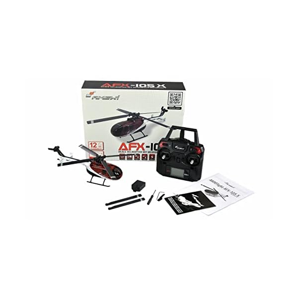 Amewi 25320 AFX-105 X 4-Kanal Helikopter 6G 2,4GHz RTF, Rot-weiÃ-schwarz – Bild 3