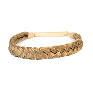 BOBIYA 2 strengen synthetisch haar gevlochten hoofdband klassieke grof gevlochten vlechten elastisch stretch haarstukje…